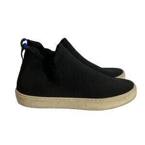 Rothy's Chelsea Black High Top Knit Sneakers Ankle Boot 7.5